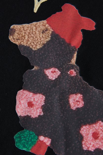 Puppy Print Design Sense Niche T-Shirt EXZ5153