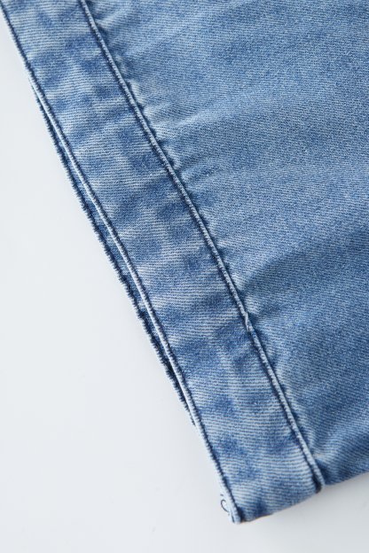 Off-shoulder Fake Two-piece Denim Dress EXQ5070