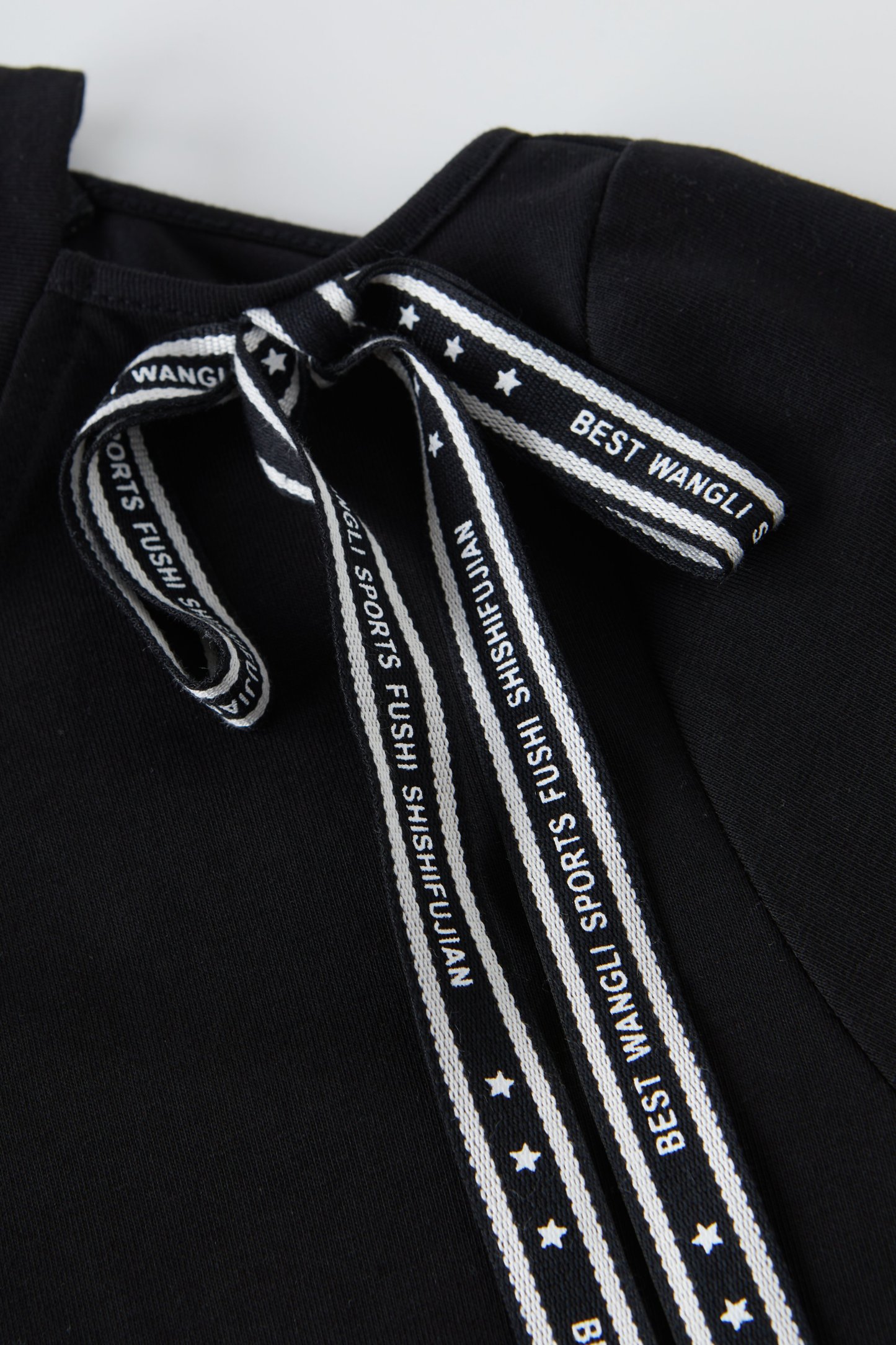 Off-shoulder Tie Salona Cotton Knit T-shirt EXZ2676