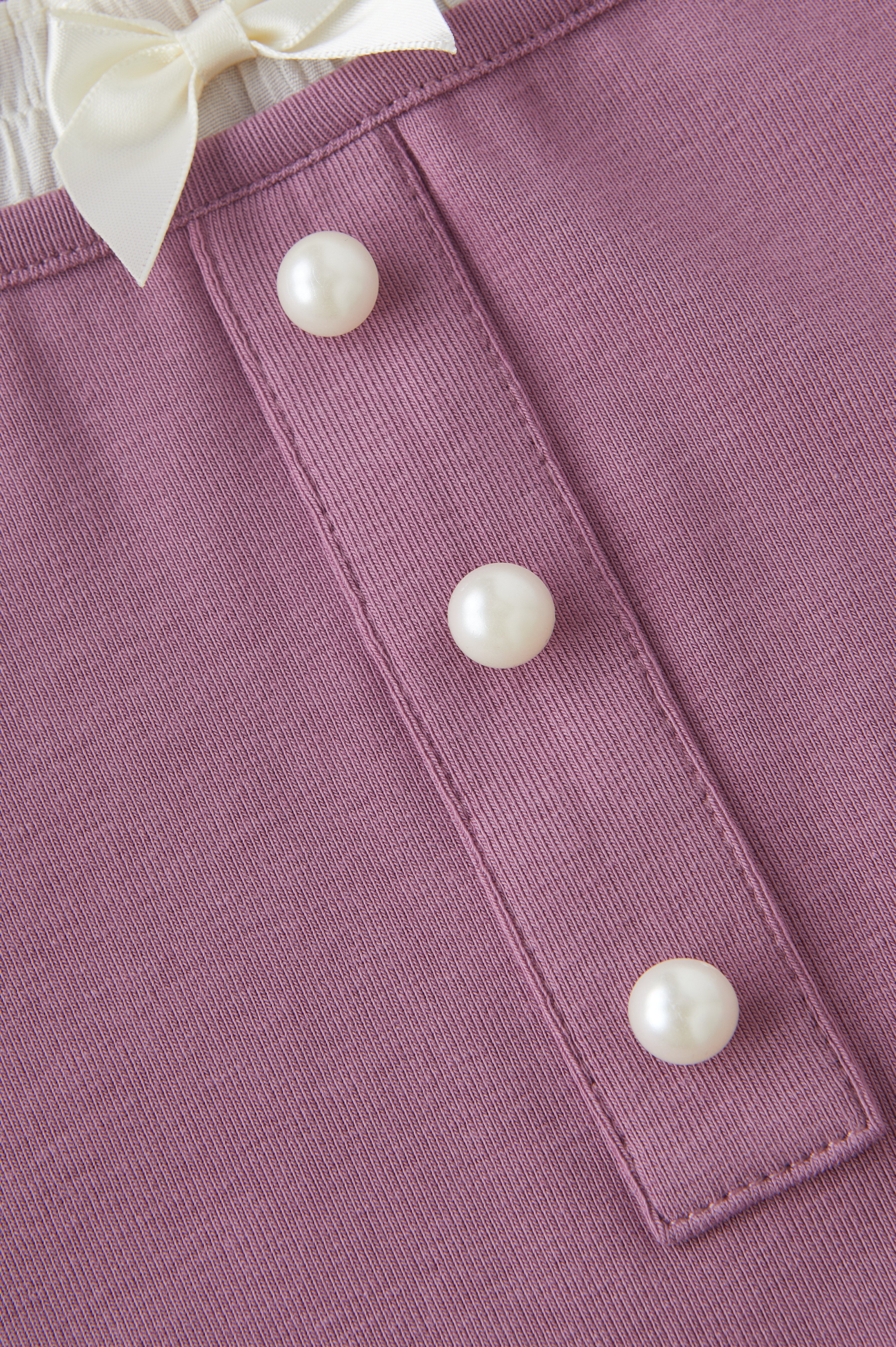 Round Neck Ruffle Edge Fake Two-Piece Top EXZ2962