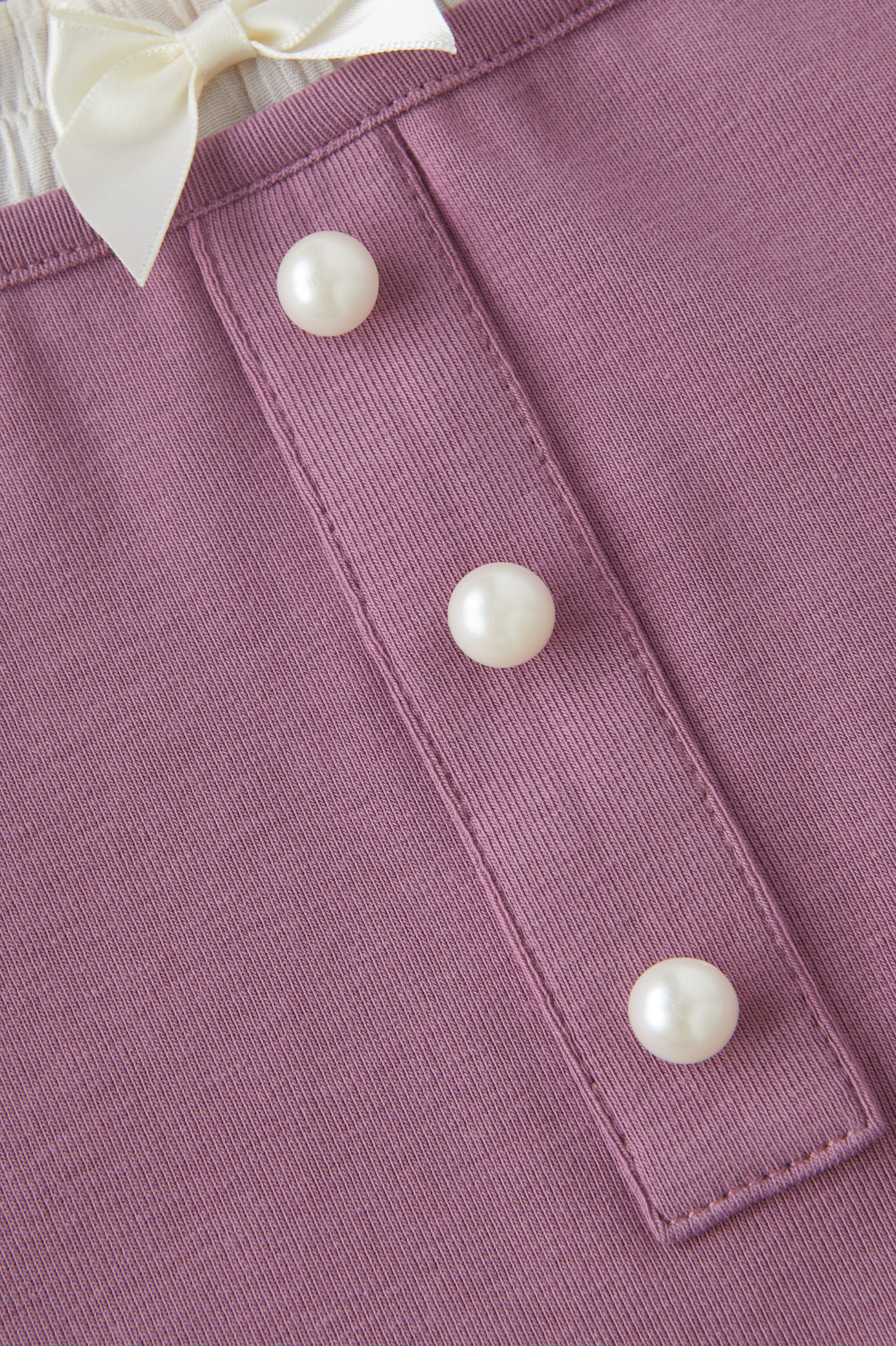 Round Neck Ruffle Edge Fake Two-Piece Top EXZ2962