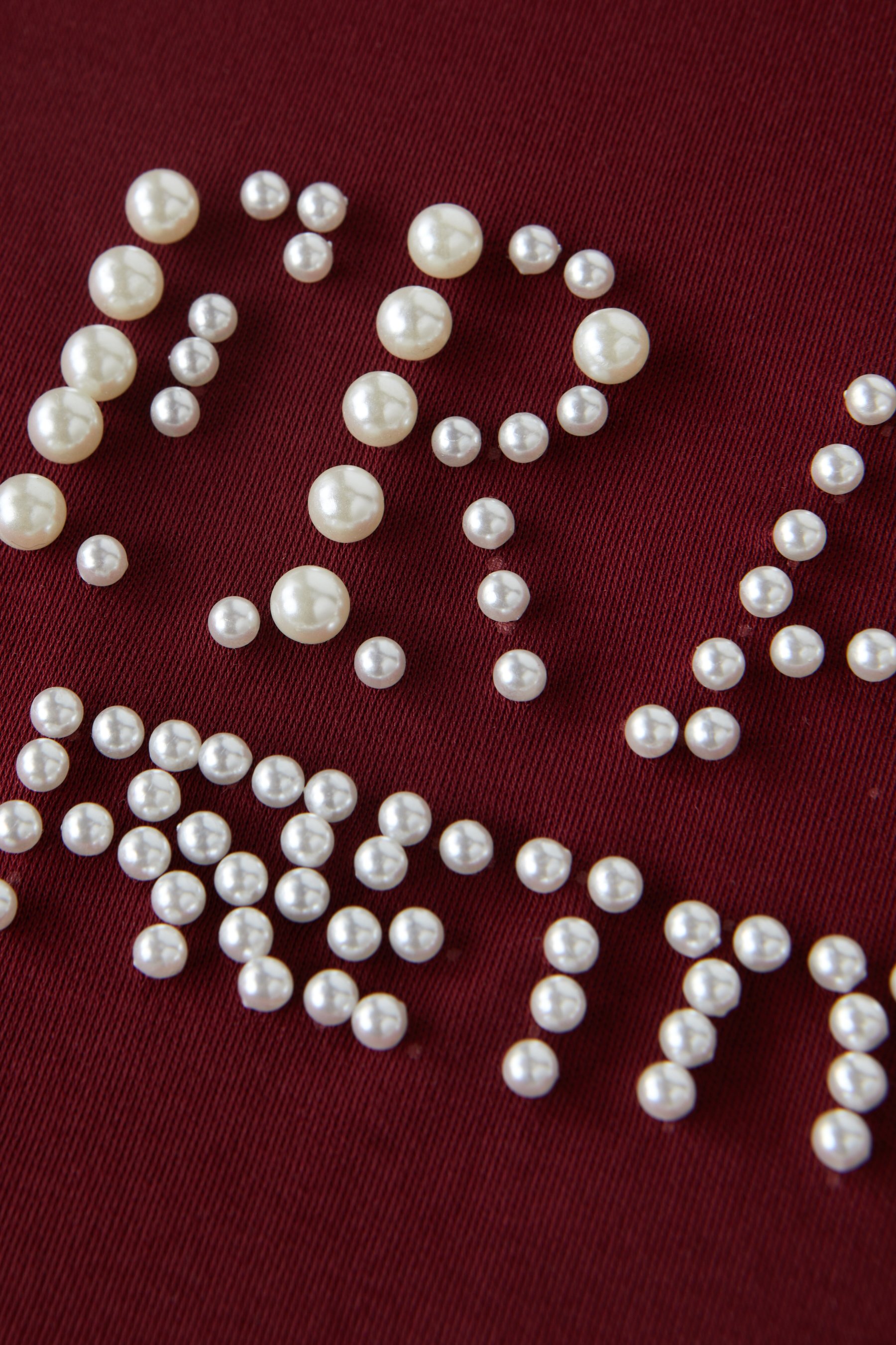 Beaded Casual Versatile T-Shirt EXZ3057