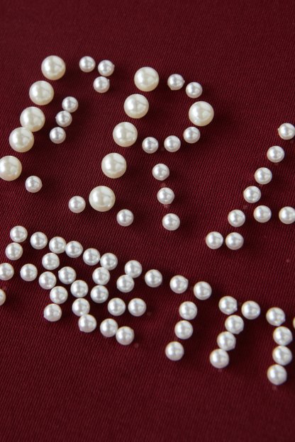 Beaded Casual Versatile T-Shirt EXZ3057