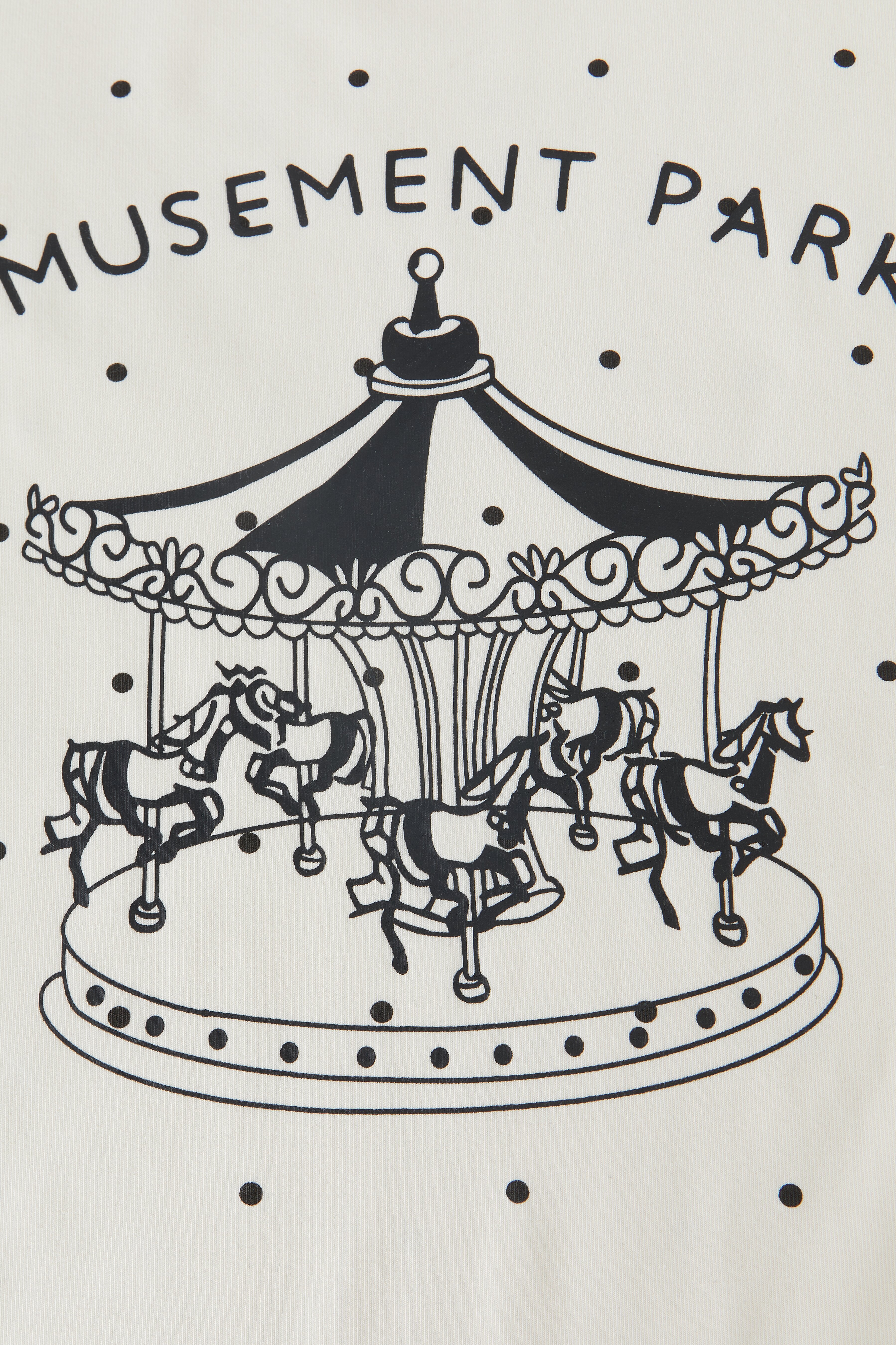 Polka Dot Carousel Print Top EXZ5050