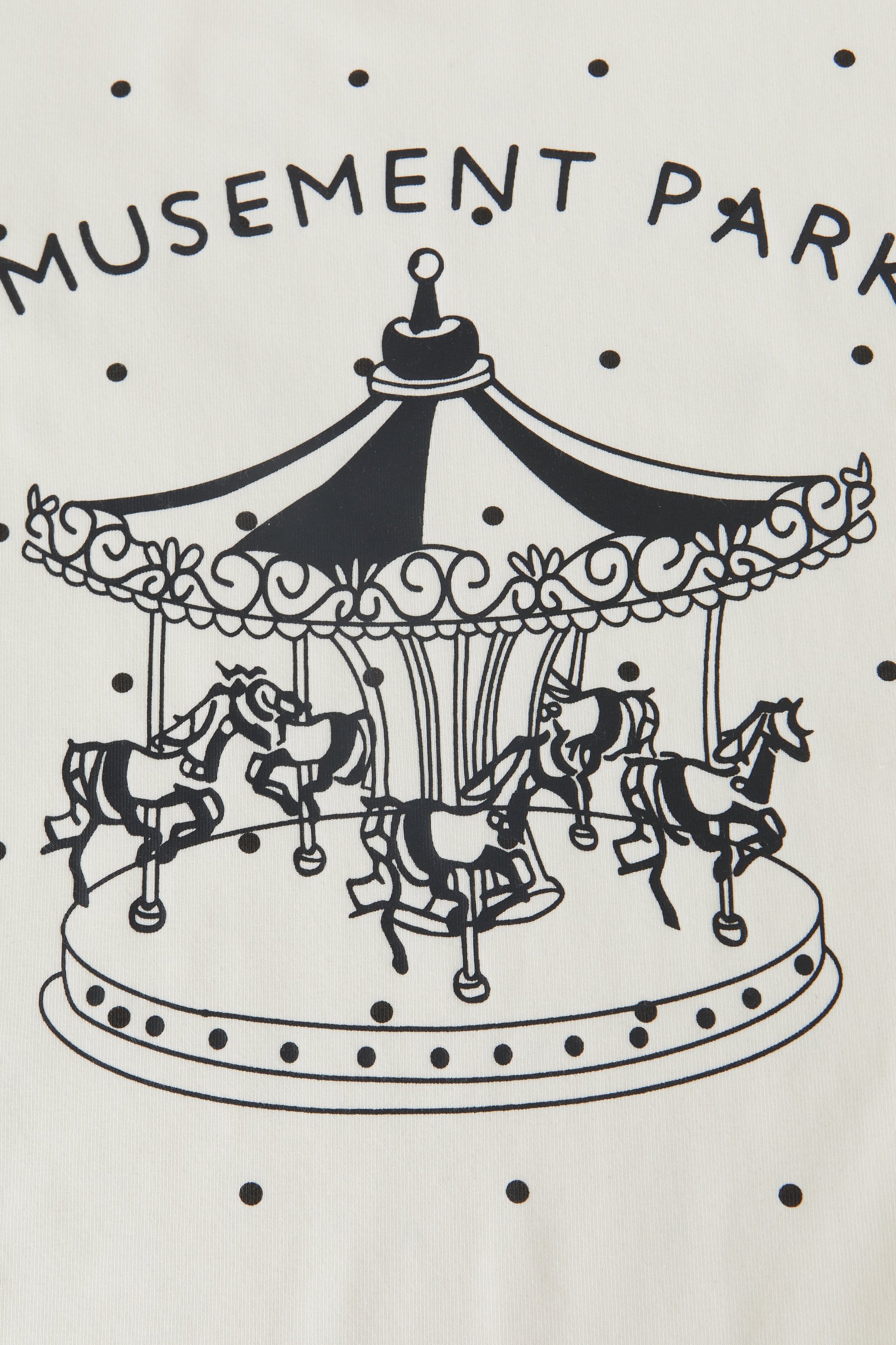 Polka Dot Carousel Print Top EXZ5050