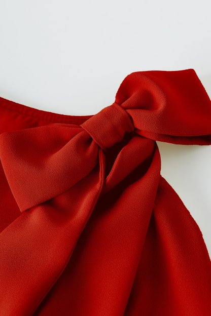 SEA French Asymmetric Bow Shirt Exa5092