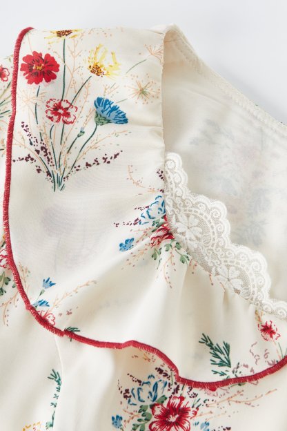 Square Neck Textured Floral Dress EXQ5508