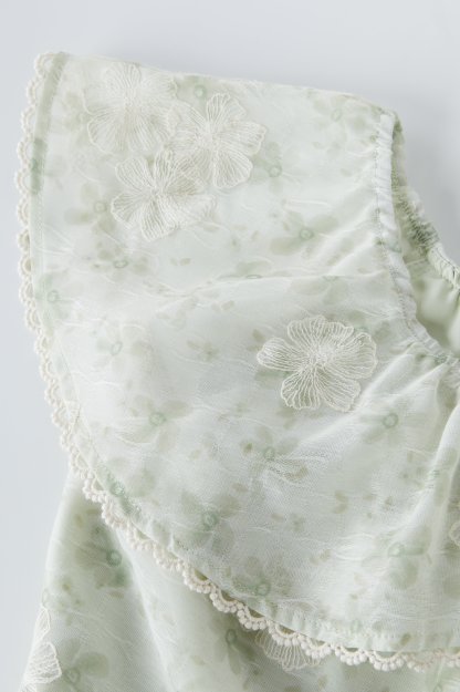 Doll Collar Slimming Floral Dress EXQ5350