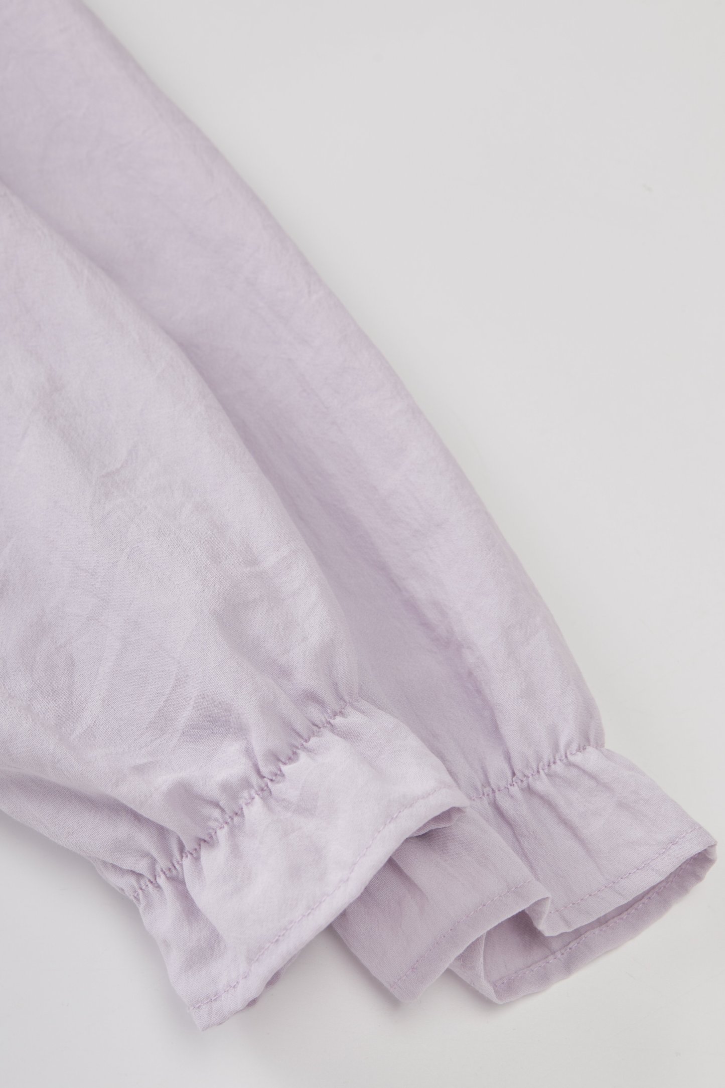 Puff Sleeve V-Neck Fake Two-Piece Top EDA5637