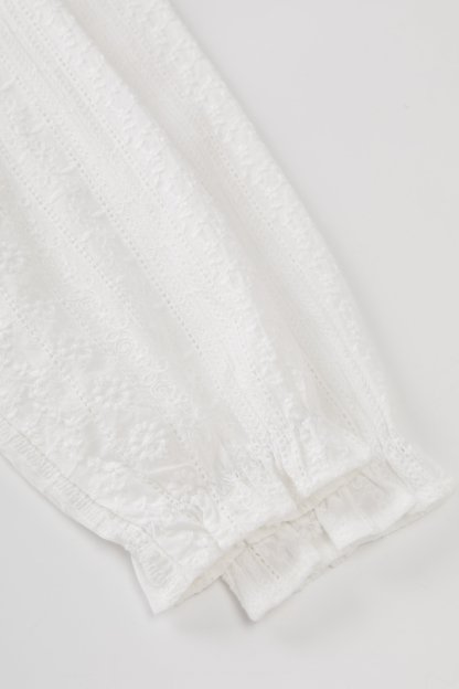 Lace Patchwork Heavy Embroidery Blouse EDA5865