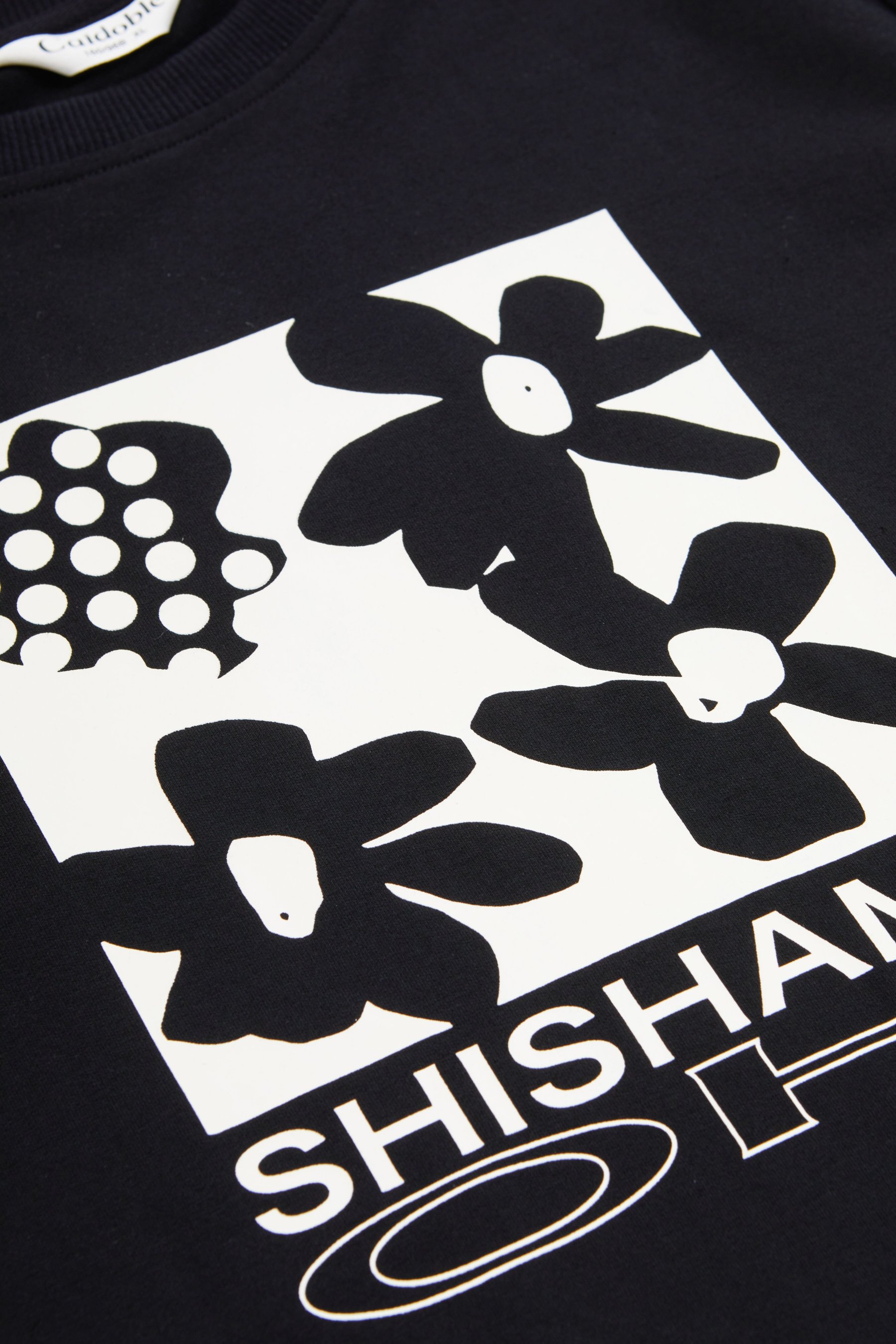 Round Neck Spliced Sleeves Printed Top EDZ5661