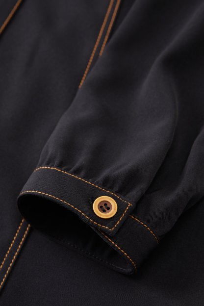 Doll collar embroidered waist cinching dress EDQ5867