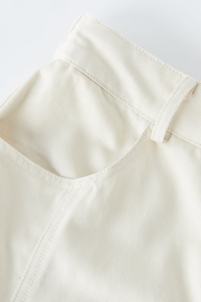 Lyocell Elastic Waist Straight Pants EXK5509