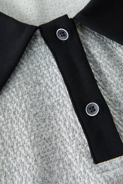 POLO Collar Textured Top EXZ5255