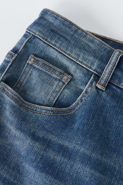 Nine-point Straight-leg Retro Wide-leg Pants EXK5223