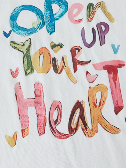 Casual letter print T-shirt EXZ3063