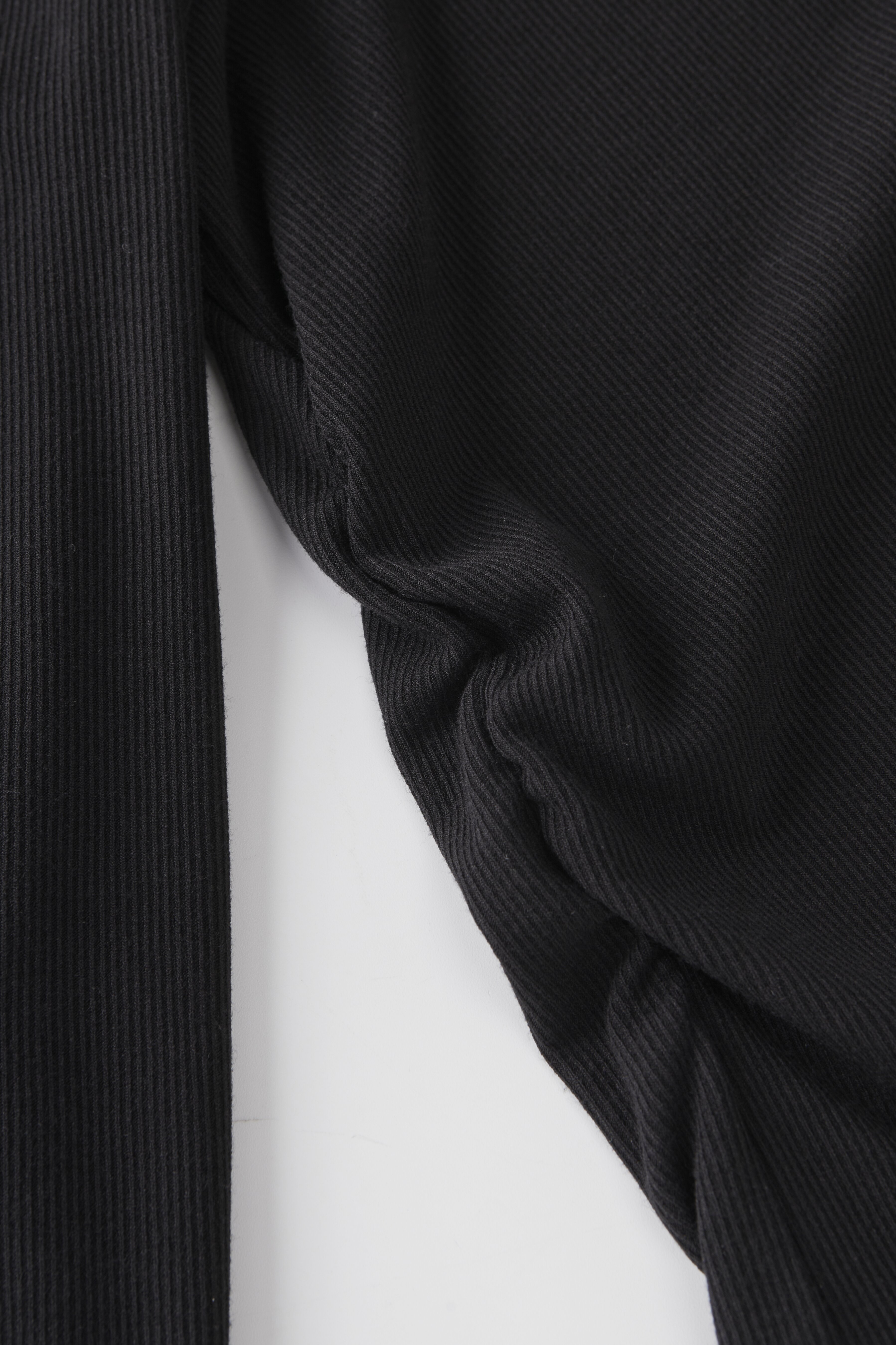 U-neck waist-cinching color-blocked faux two-piece T-shirt FCZ6985