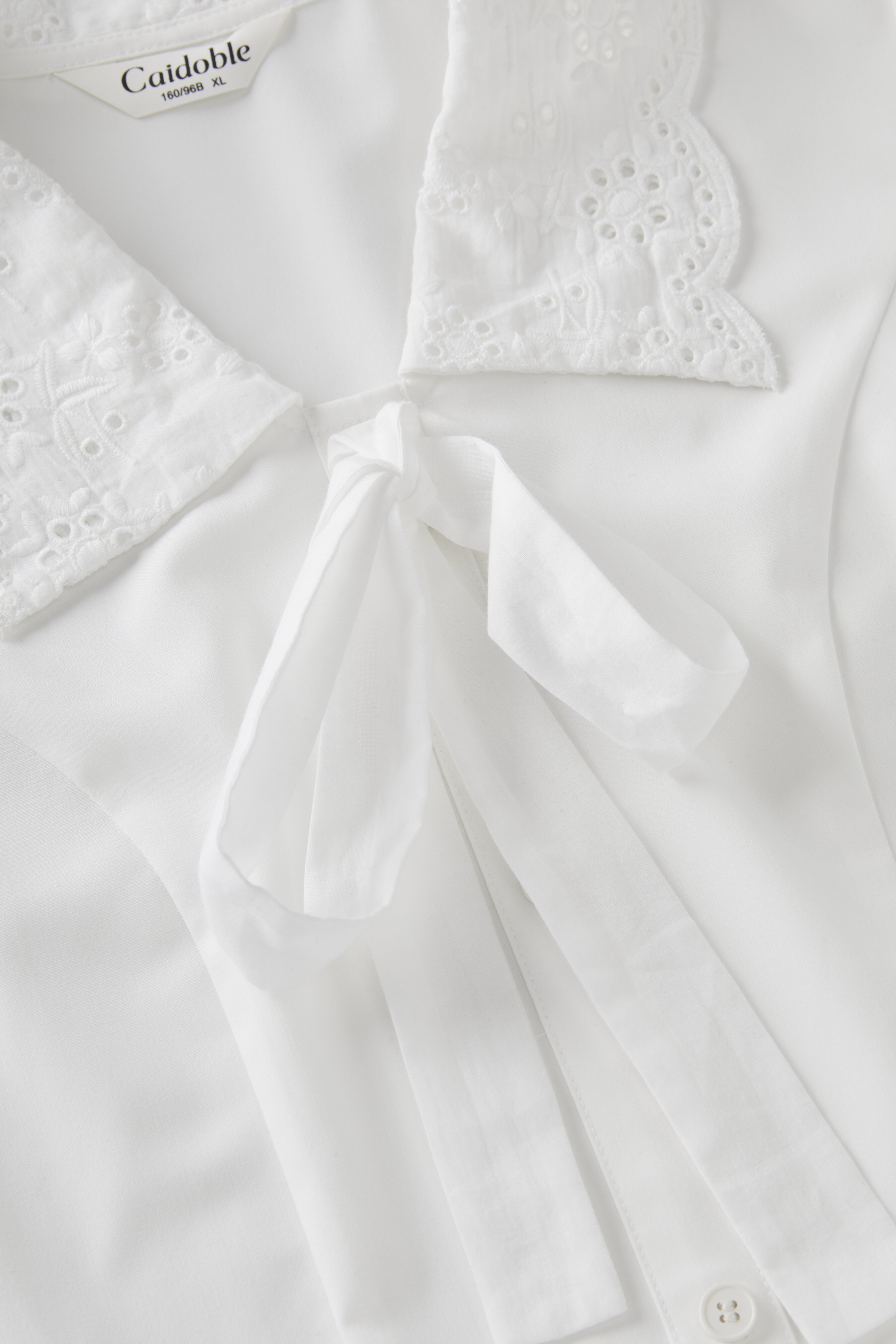 Waist-cinching heavy embroidery top FXA7058