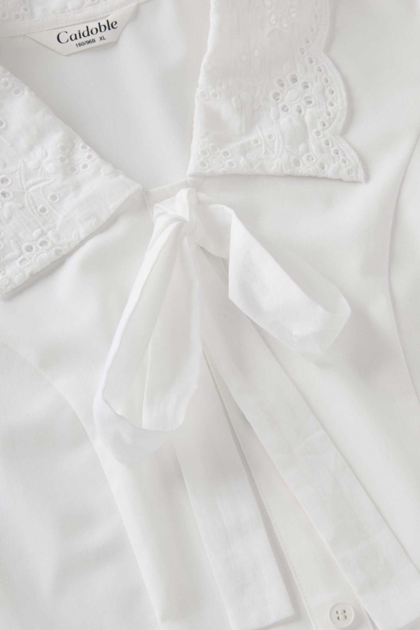 Waist-cinching heavy embroidery top FXA7058