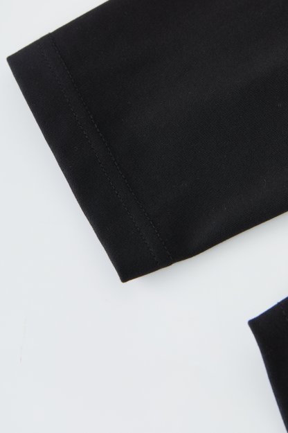 Fake Two-Piece V-Neck Letter Print Long Sleeve T-Shirt ECZ2537