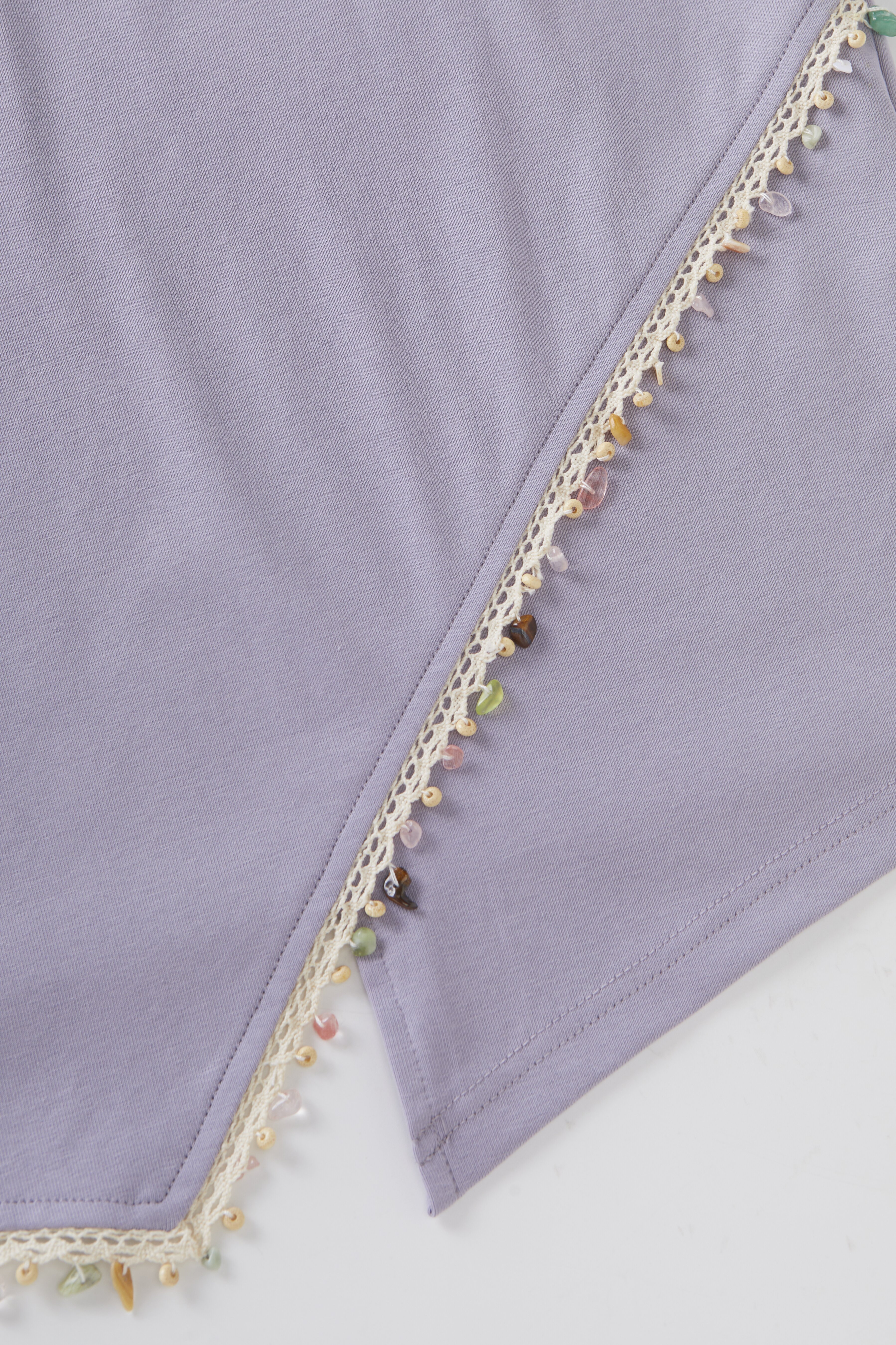 Irregular knit with waist cinching T-shirt FXZ7033