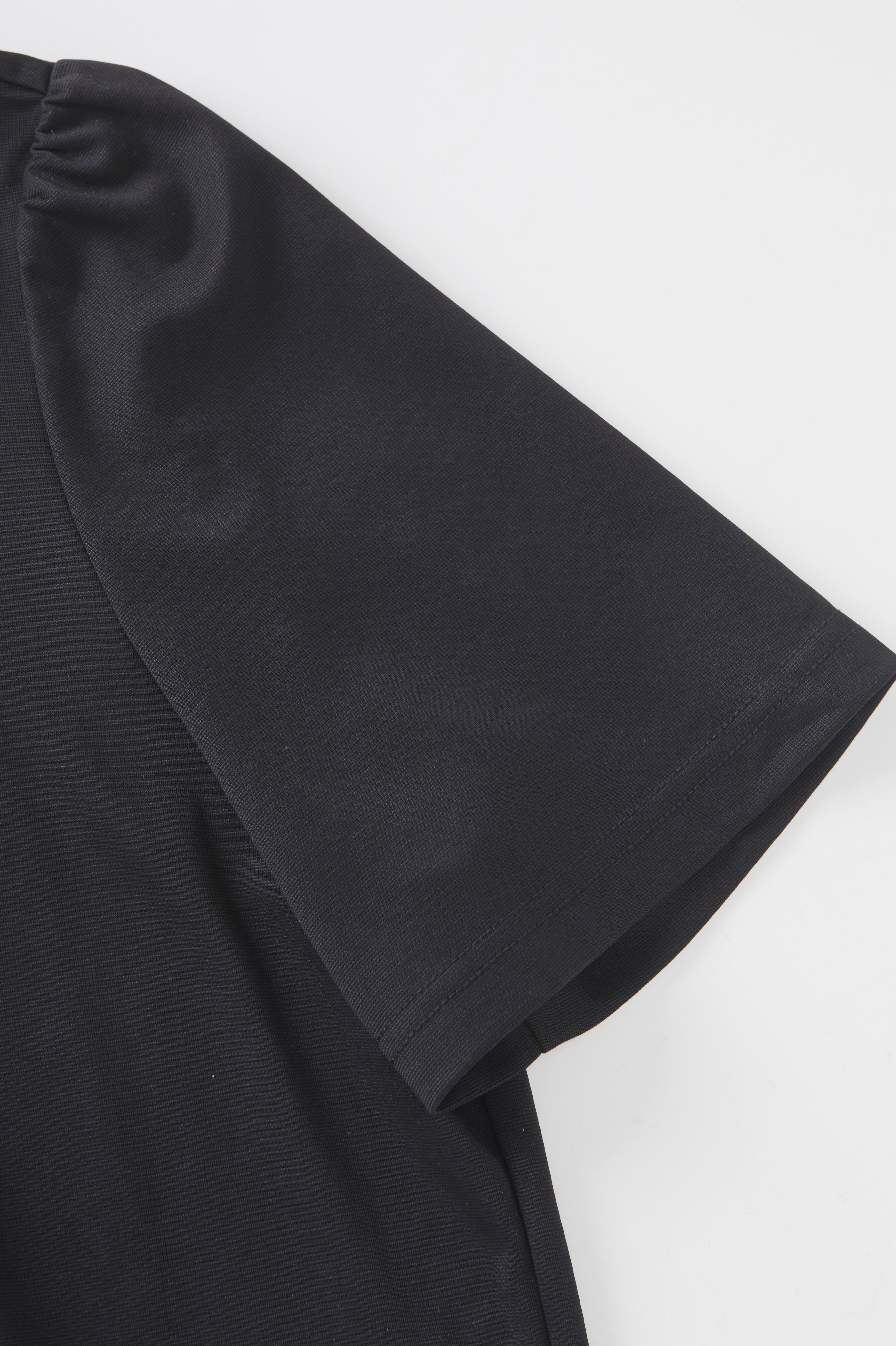 Round neck nail pearl slit temperament T shirt FXZ8060