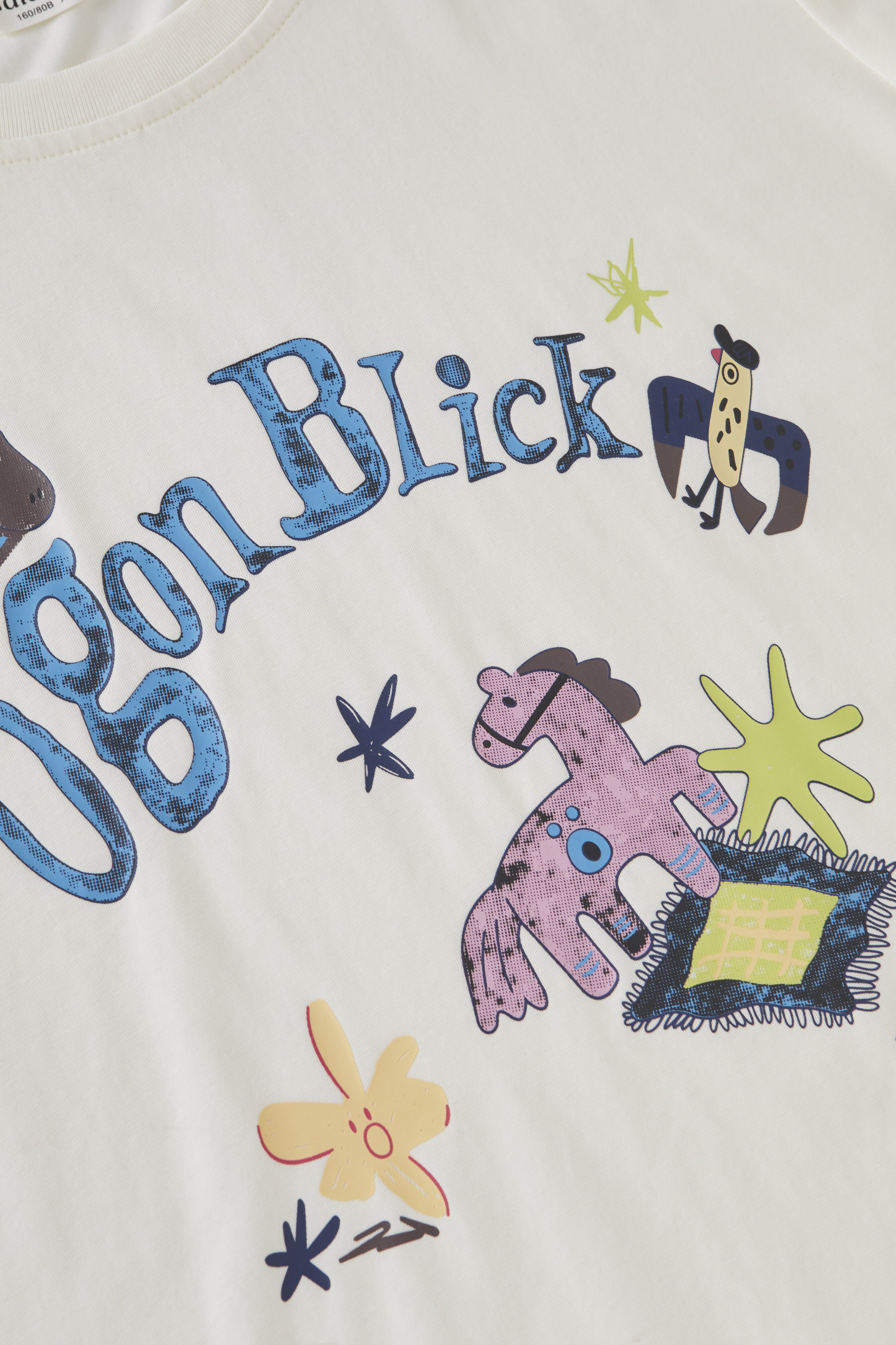 Oil painting graffiti design trendy T-shirt FXZ8051