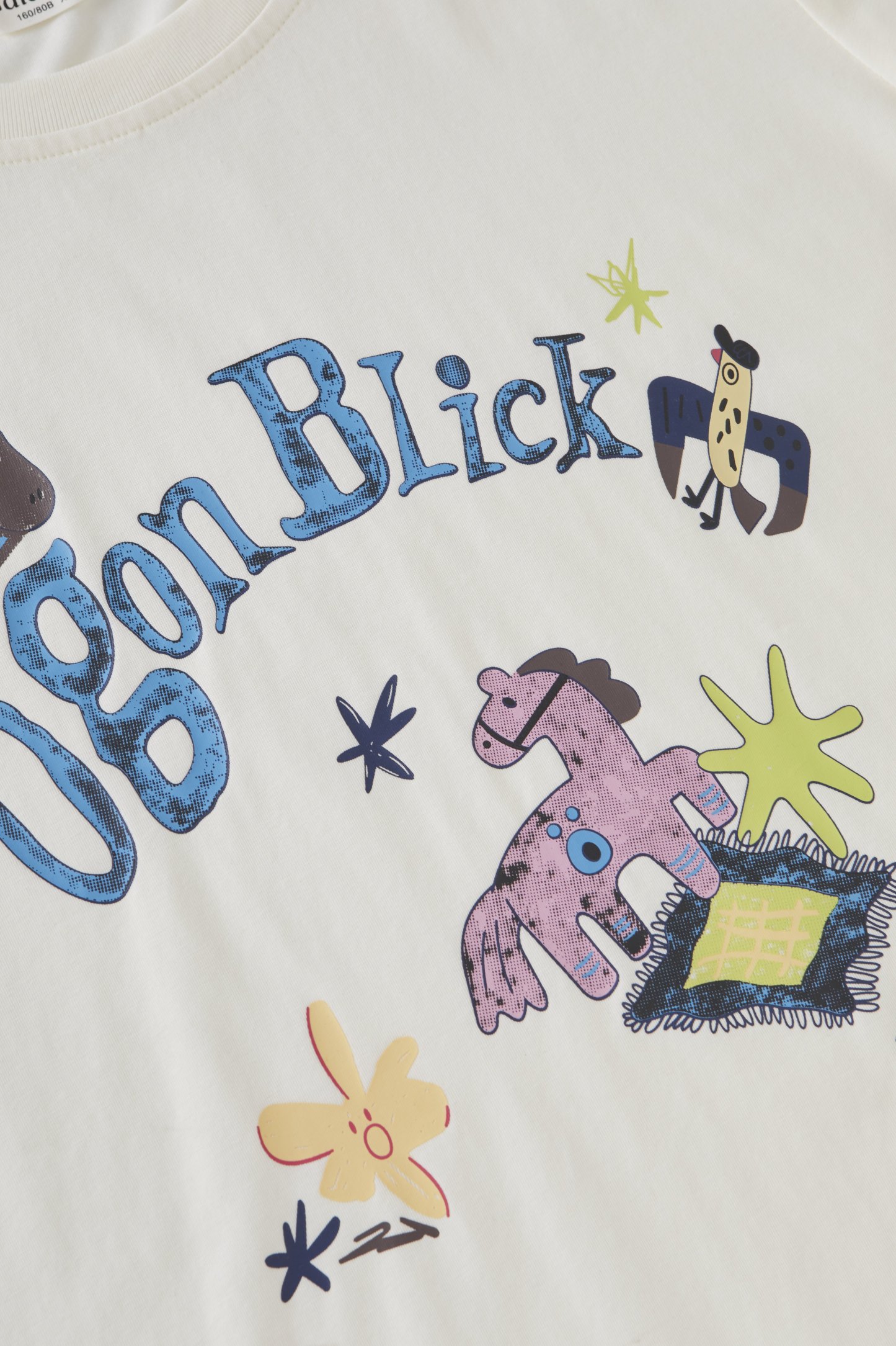 Oil painting graffiti design trendy T-shirt FXZ8051