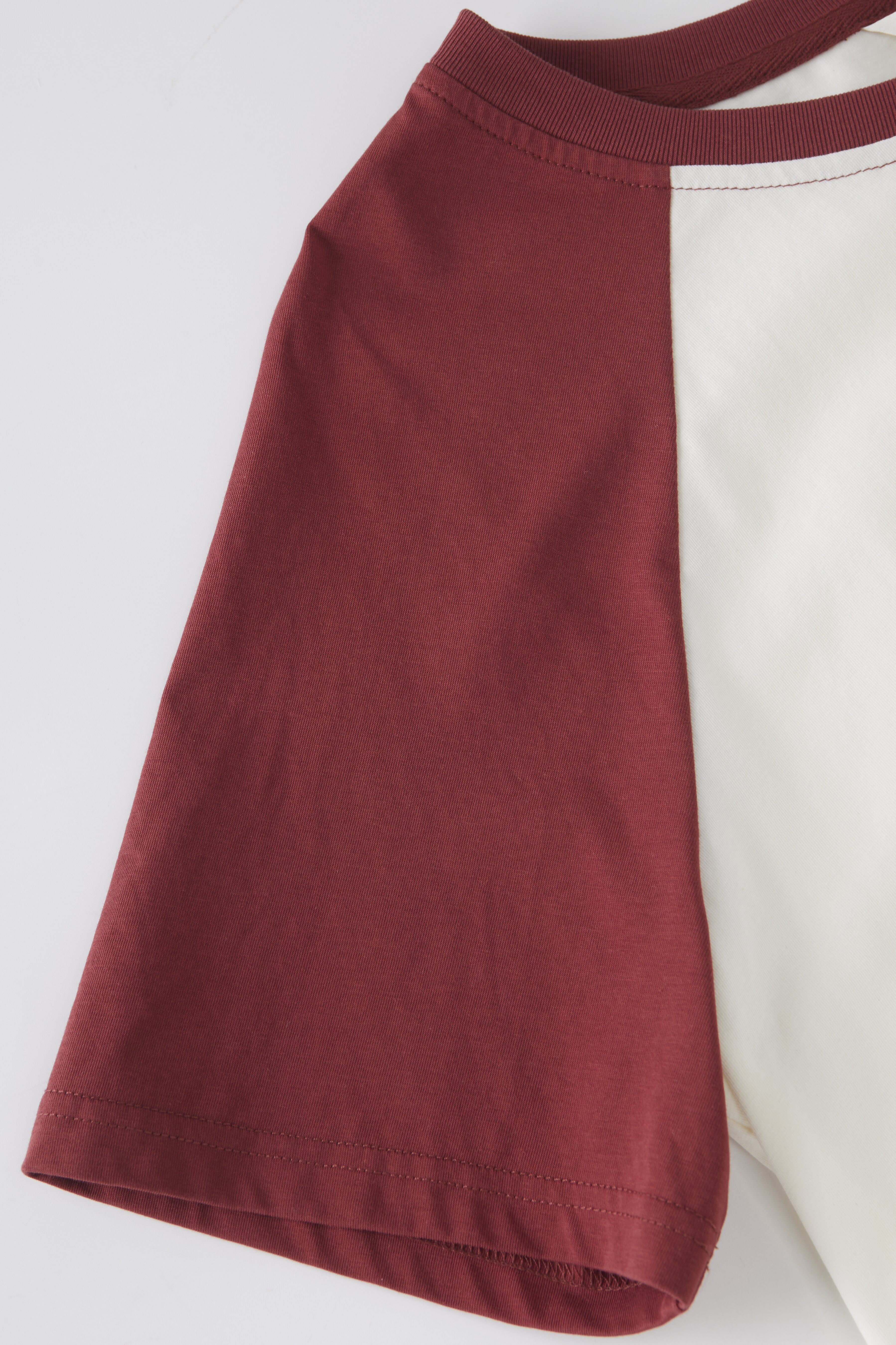 Flower print contrasting raglan sleeve T-shirt FXZ8011