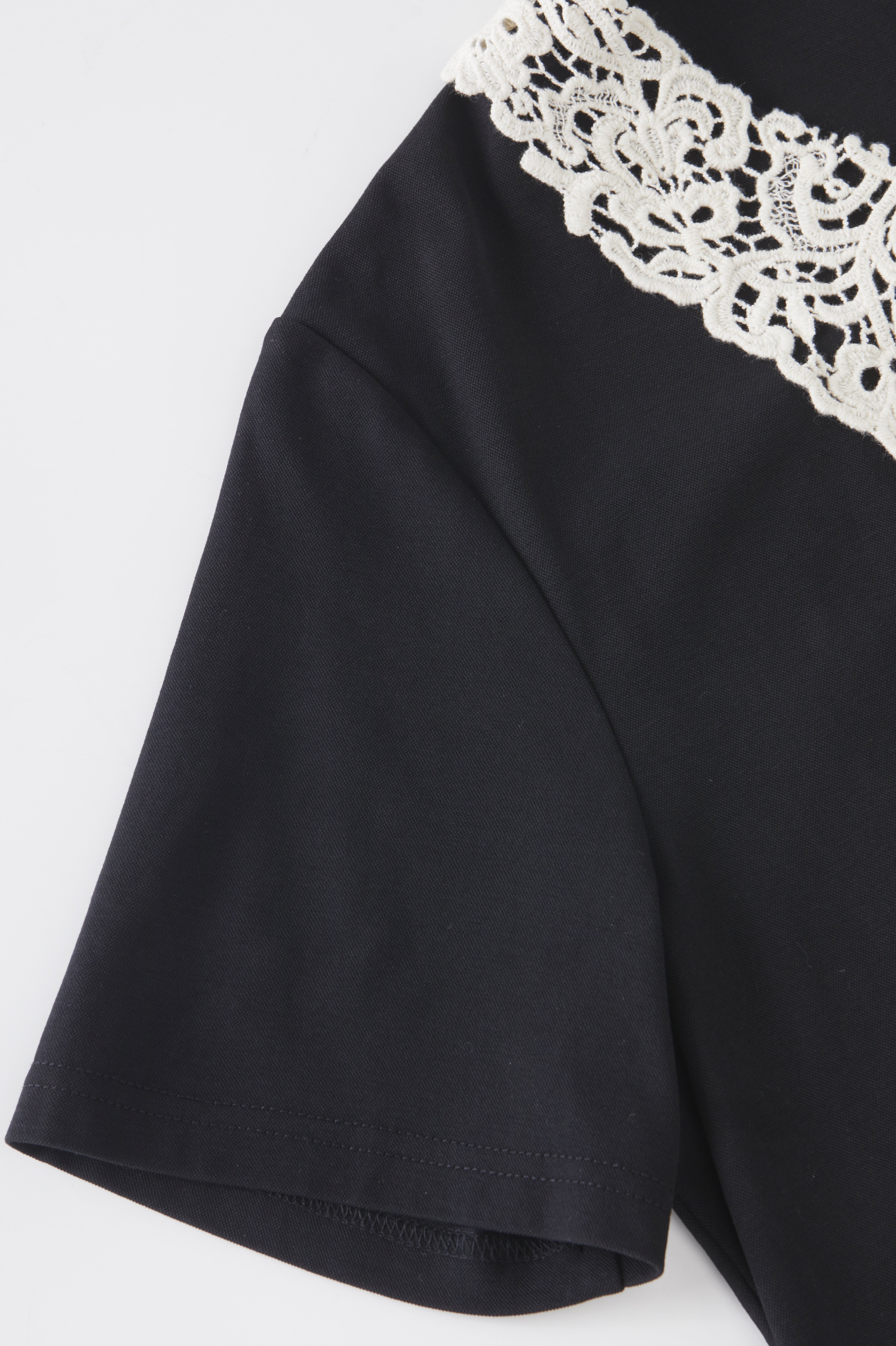 POLO collar hollowed out spliced chiffon dress FXQ8061