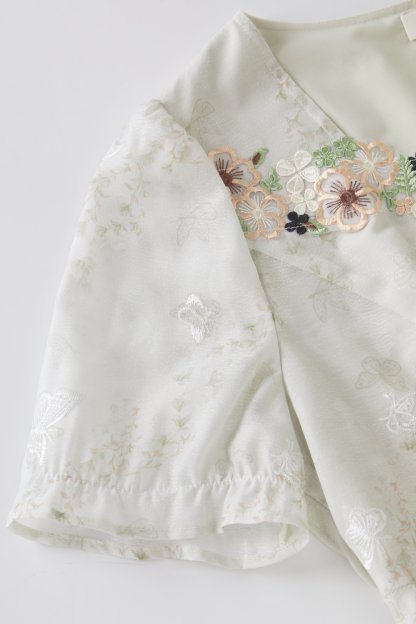 Vacation style square collar floral waist cinching dress FXQ7098