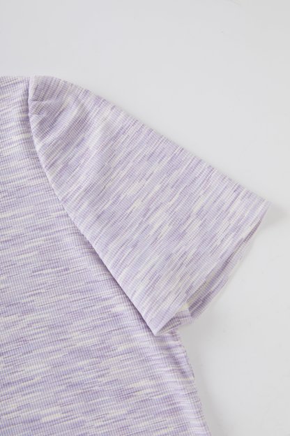 Sweet style bubble sleeve U-neck T-shirt FXZ8068