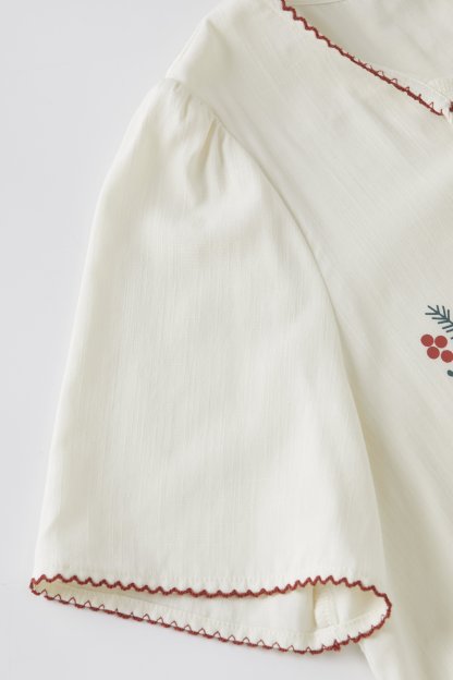 Retro style printed cotton shirt FXA8021