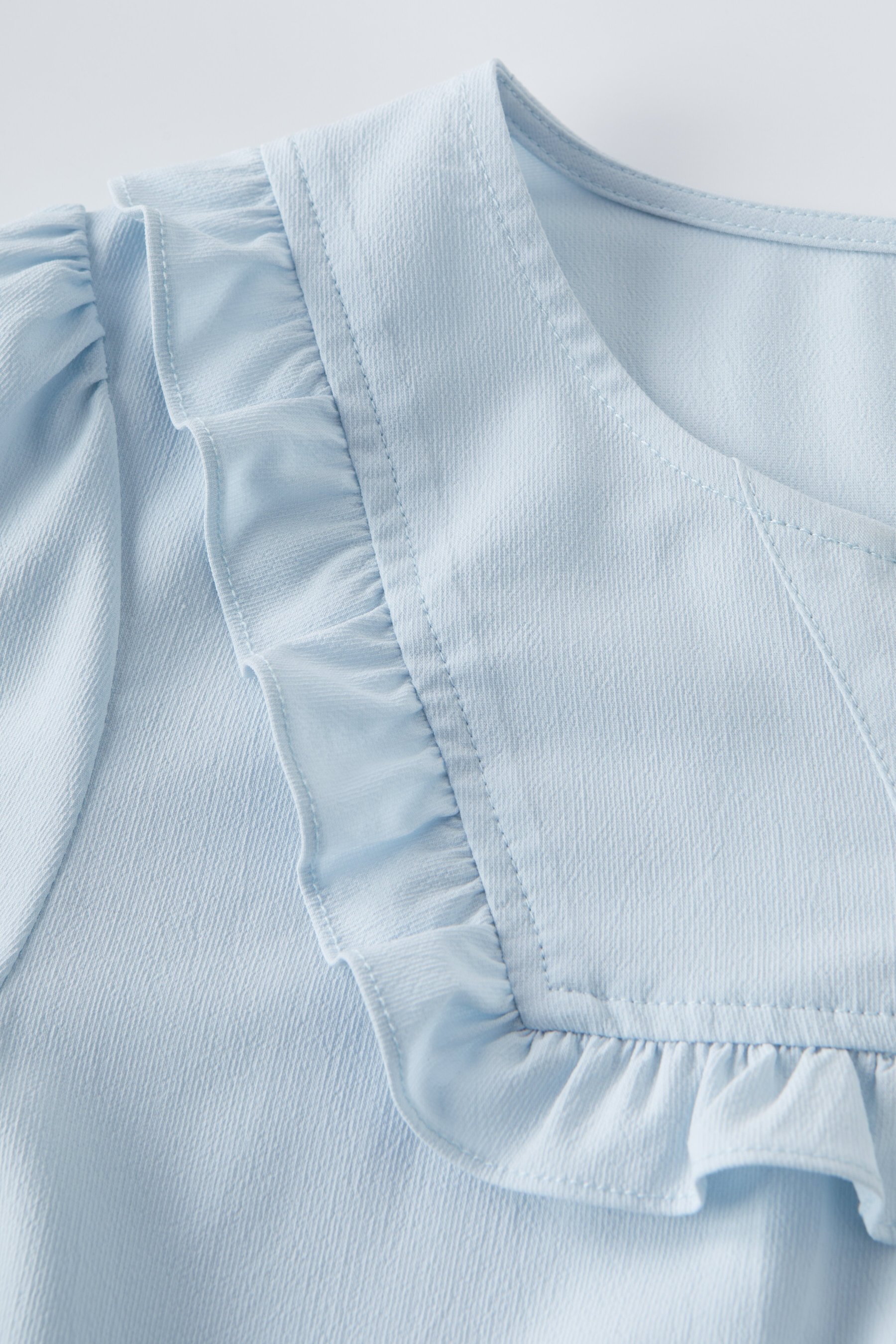 Ruffled Edge Patchwork Blouse ECA2521