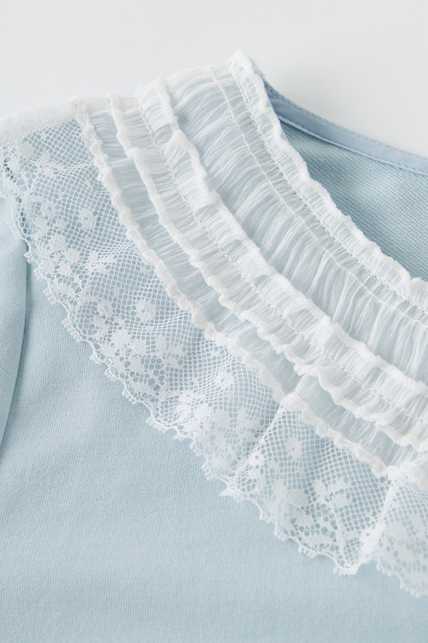 Printed Patchwork Lace T-Shirt Top ECZ2558