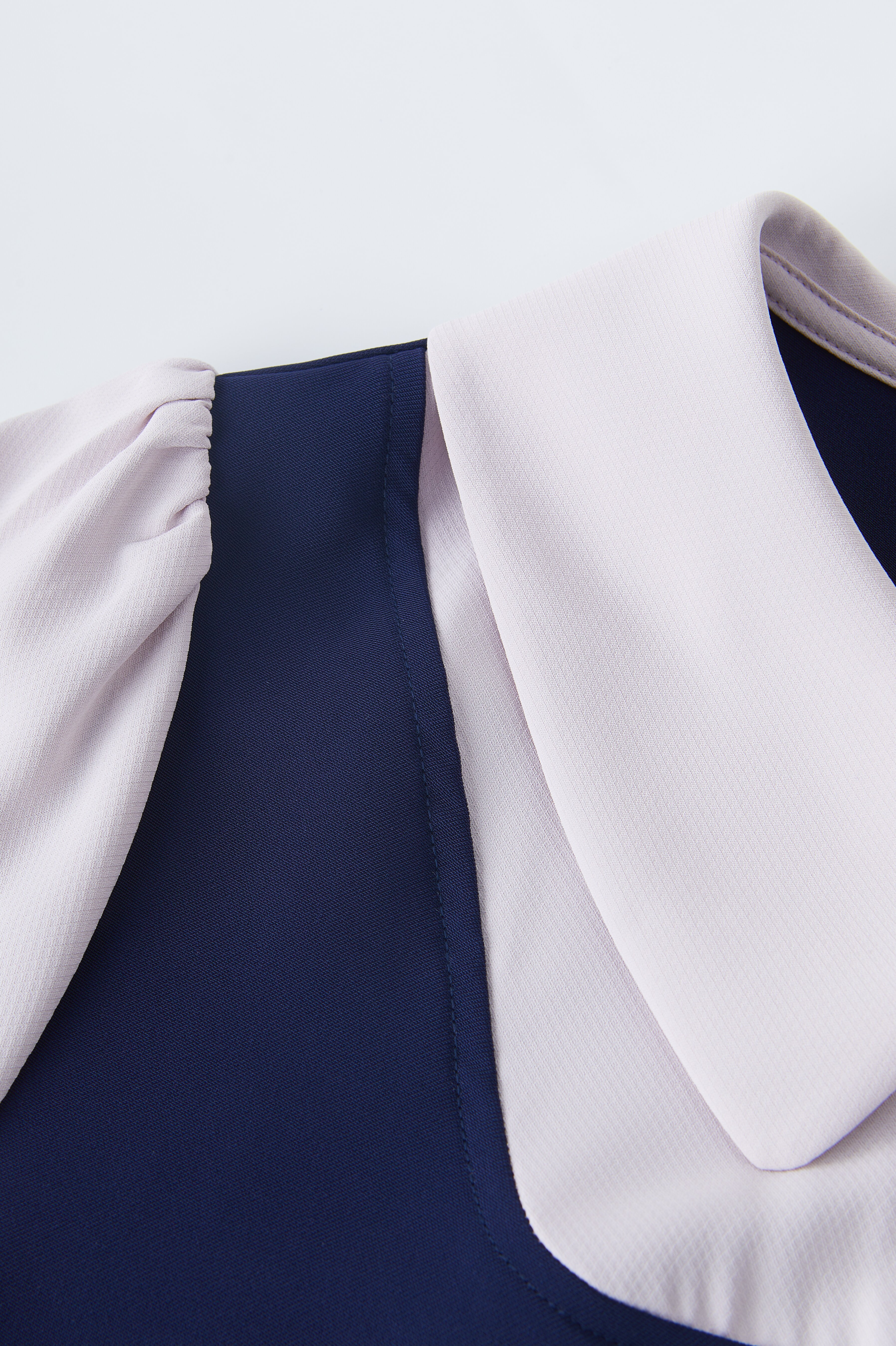 Fake Two-Piece College Style Dress Exq2973