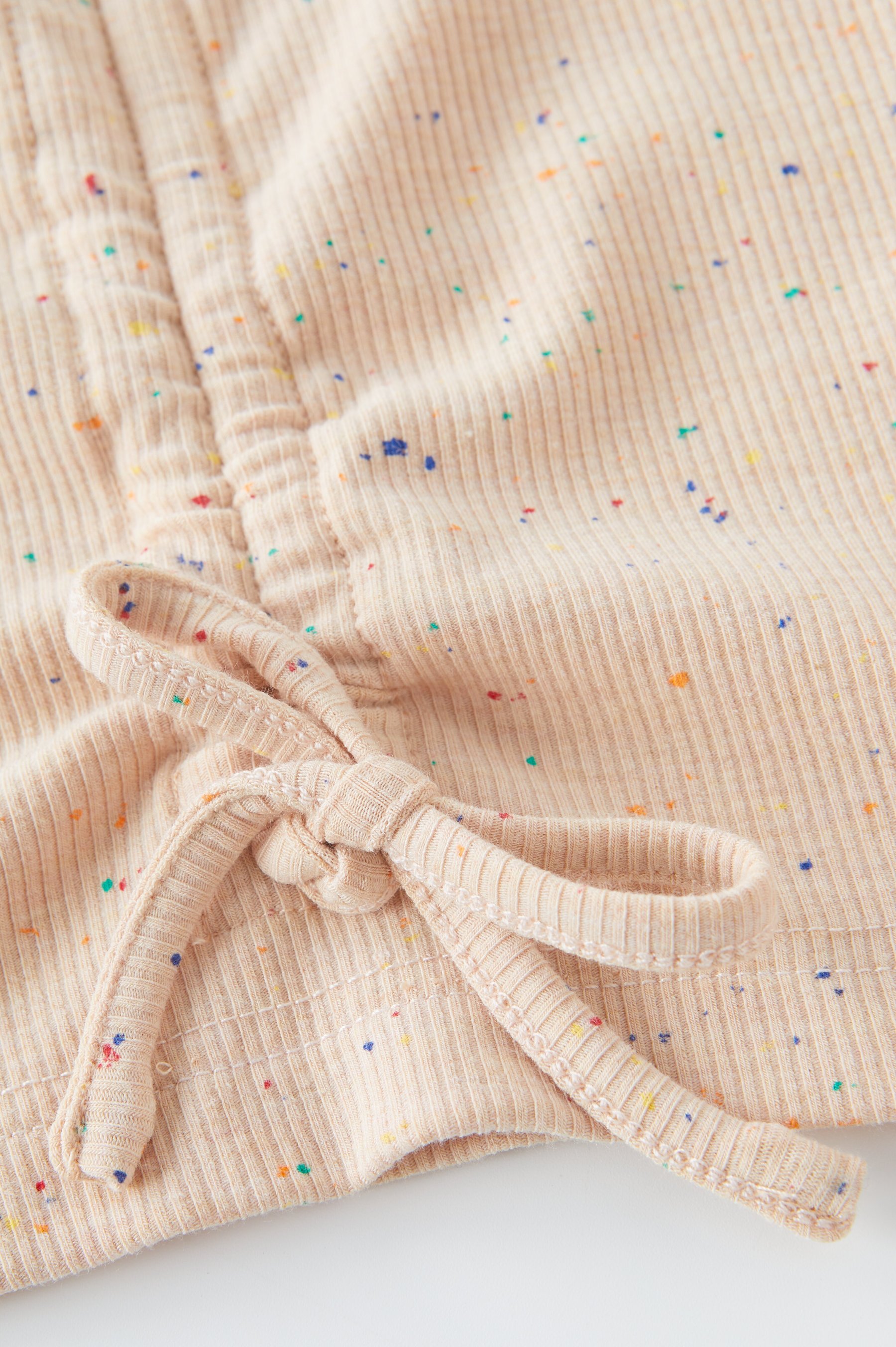 Drawstring Pleated V-neck Knit Top EXZ3038