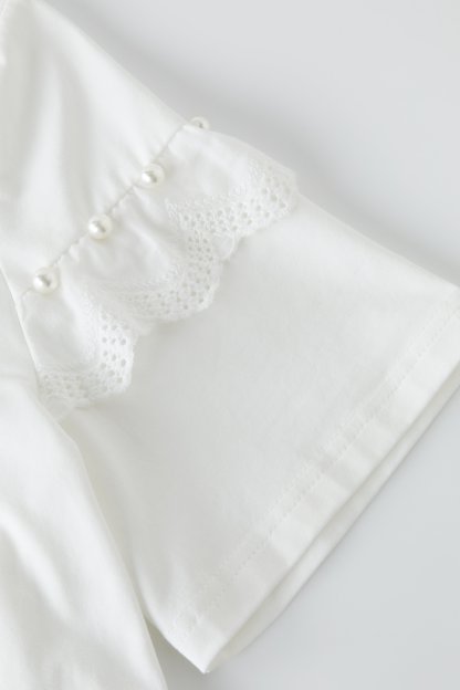 Ruffled Beaded T-Shirt DXZ1808