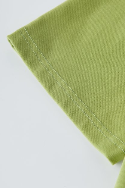 Loose Round Neck Cream Style Printed Top EXZ3007