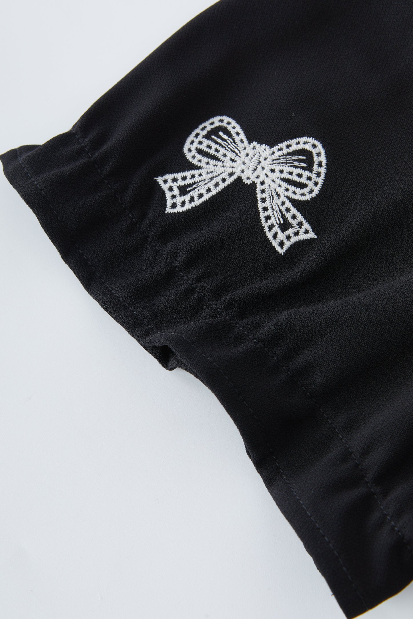 Contrast Color Doll Collar Embroidered Dress EXQ5387