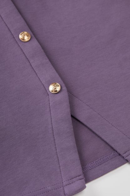 Puff Sleeve V-Neck Fake Two-Piece Top EDA5637