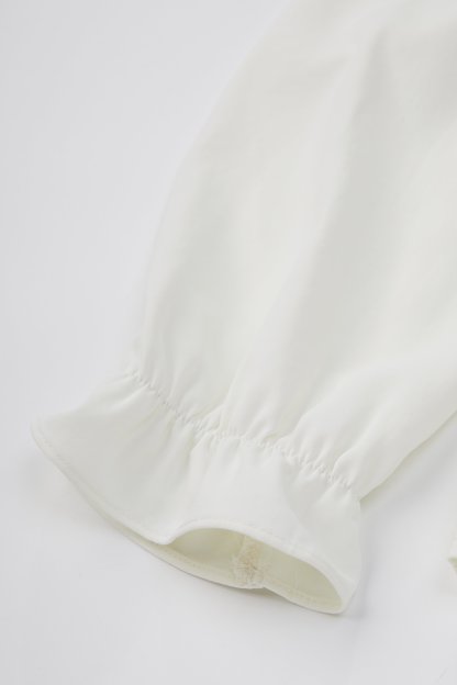 Lotus Leaf Collar Lace-up Blouse EDA5622