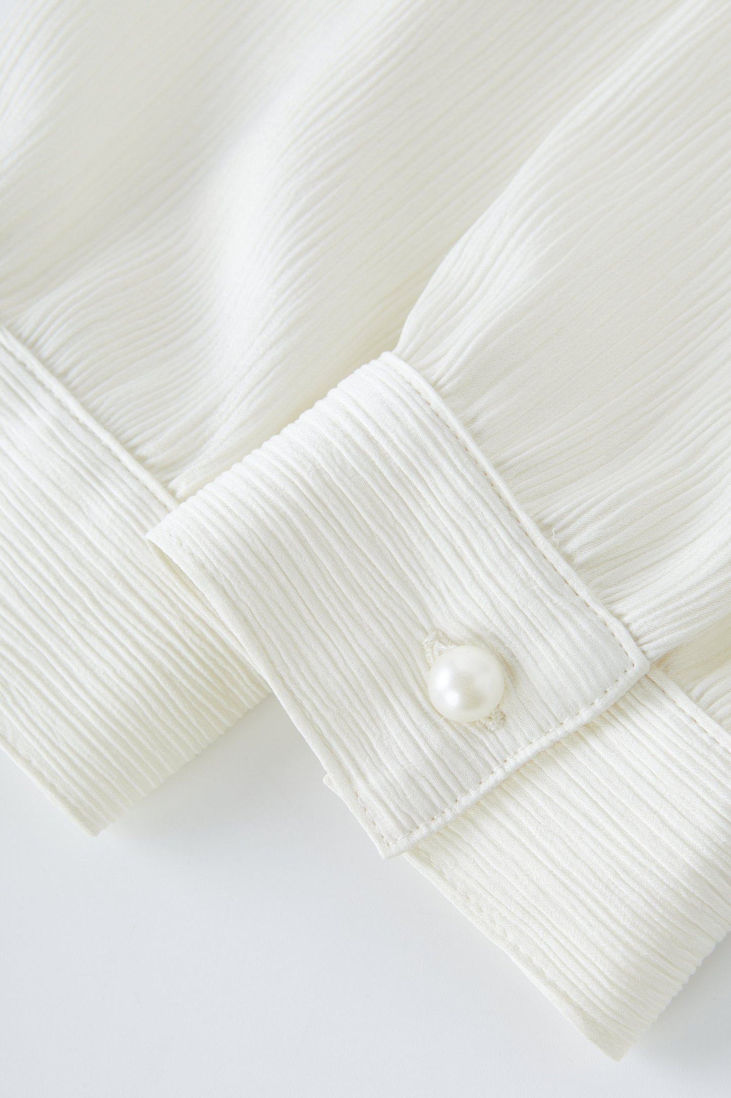 Beaded Round Neck Satin Blouse EDA5601