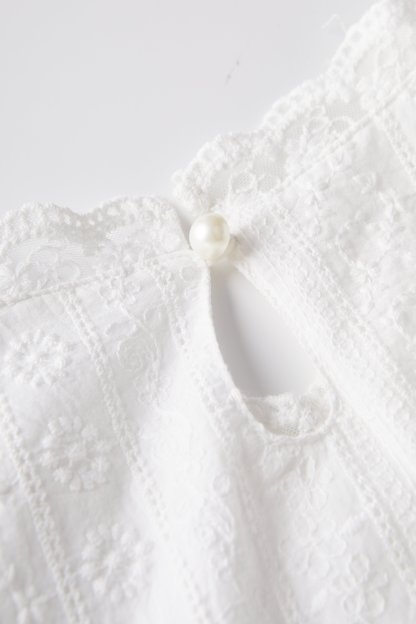 Lace Patchwork Heavy Embroidery Blouse EDA5865