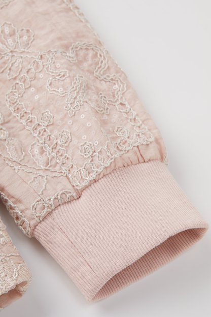 Embroidered Short Baseball Jacket EDW5636