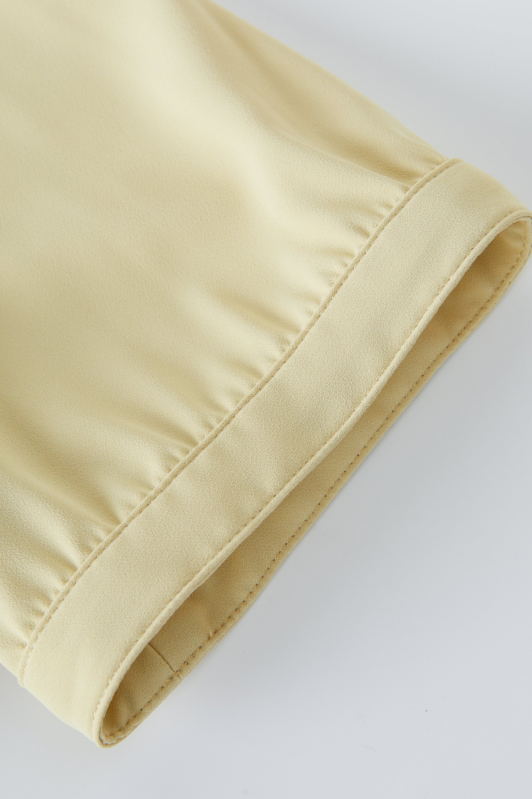 Solid Color Lace Collar Tie Top EXA5159