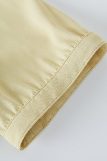 Solid Color Lace Collar Tie Top EXA5159