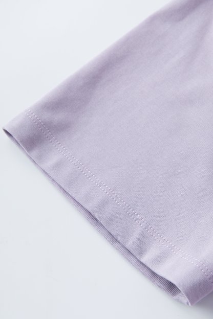 Fake Two-Piece Color-Block Slimming Embroidered Top EXZ2673