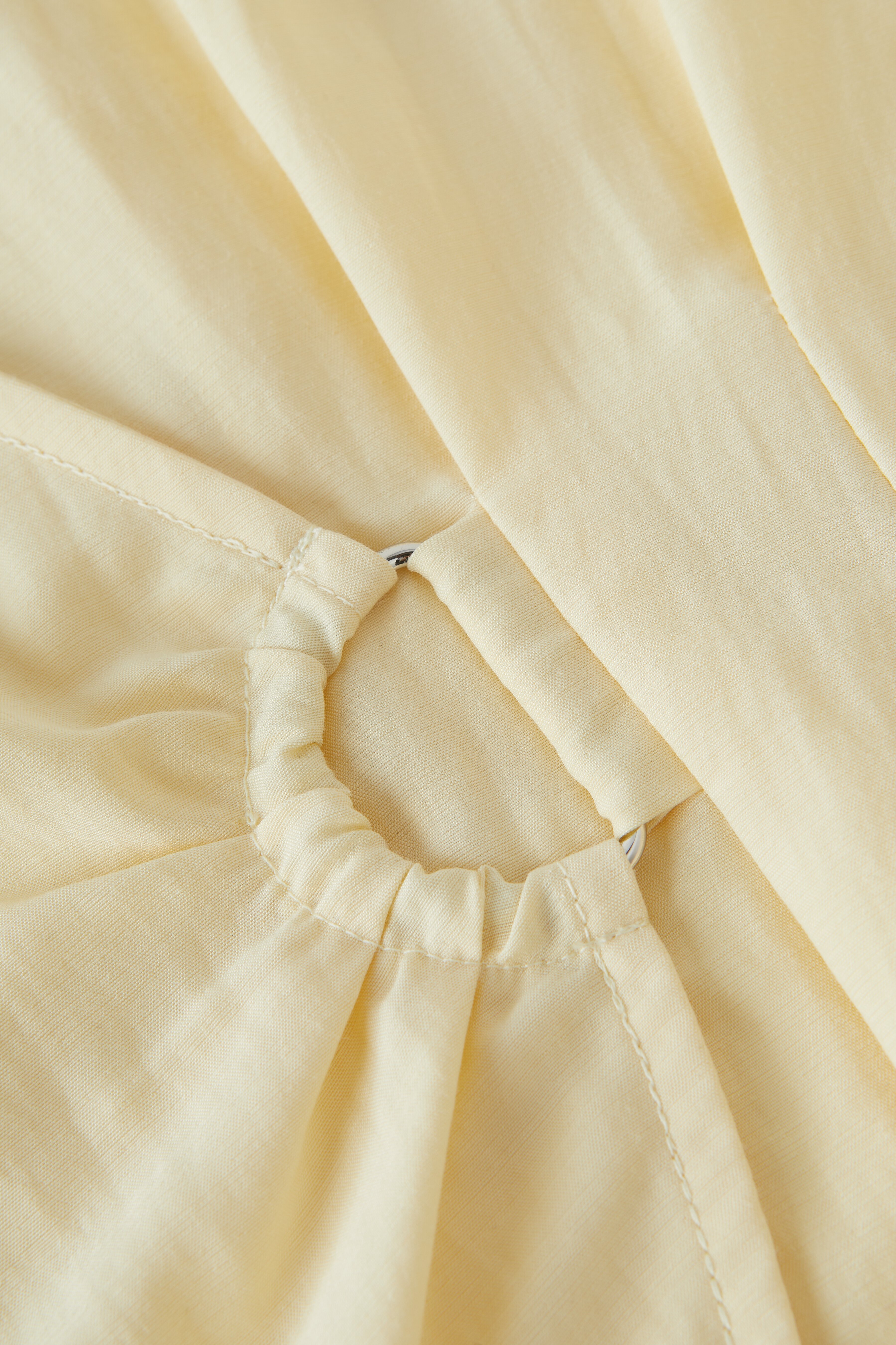 Irregular V-neck Waist-cinching Top EXA5157