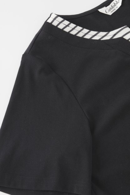 Fake two clean striped T-shirts FXZ7091